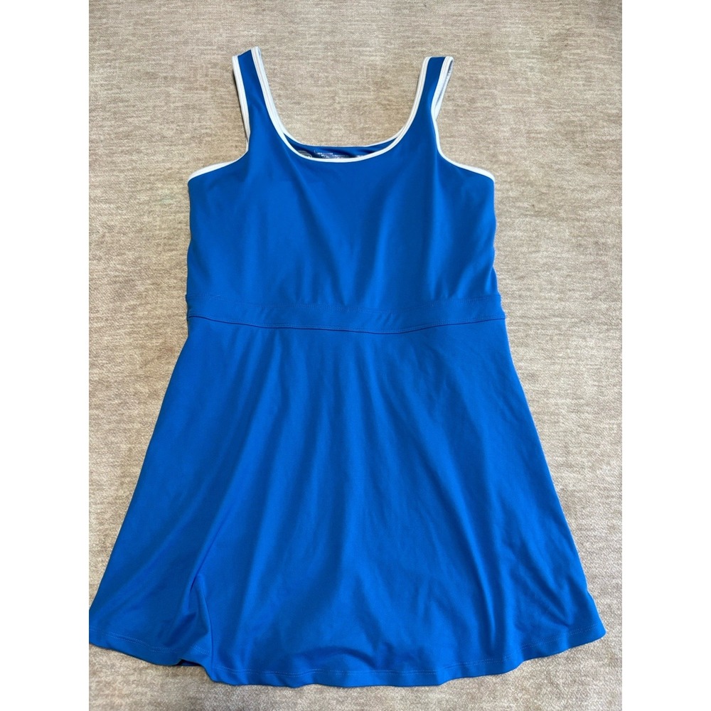 MTA Sport Tennis Dress Woman's Size L Built In Shorts Racerback Padded Bra